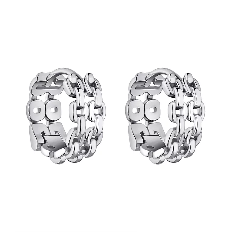 Серьги-кольца из серебра "Цепь". Артикул 7502/20319р: цена, отзывы, фото – купить в интернет-магазине AURUM